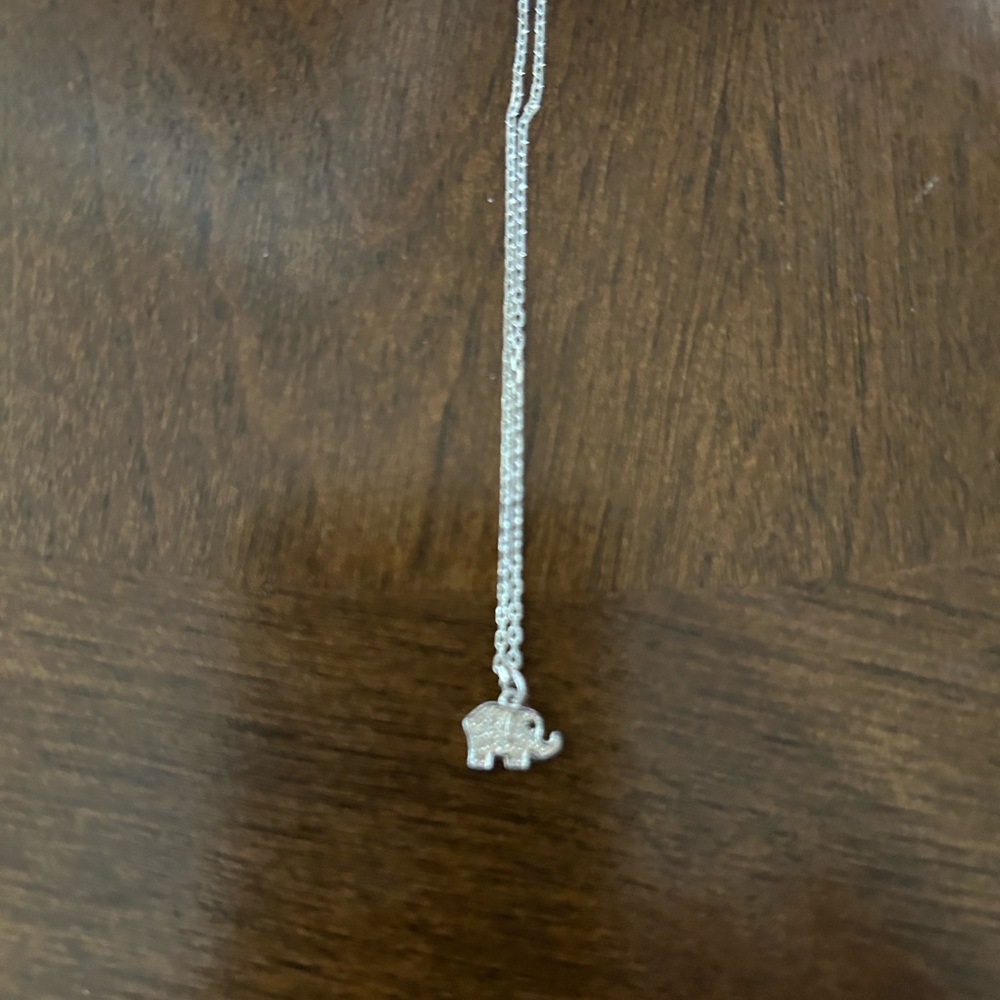 Silver Elephant Pendant Necklace